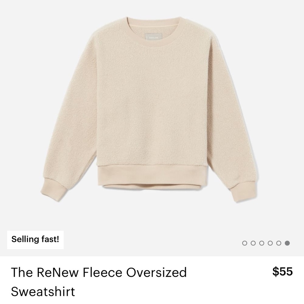 Everlane ReNew fleece crop sweatshirt